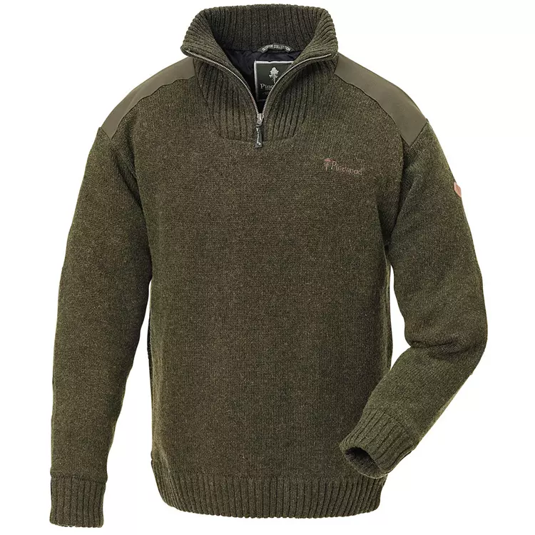 Pinewood Hurricane Strickpullover M. Membran, Dunkelgrün, Herren, Grau 2 Pinewood Hurricane Strickpullover M. Membran, Dunkelgrün, Herren, Grau – Bild 2