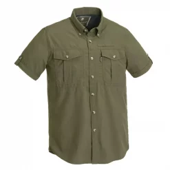 Pinewood Botswana Kurze Ärmel Insect-Stop Hemd, Grün, Herren, Grün