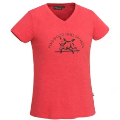 Pinewood Dog Sports Damen T-Shirt, Raspberry Red Melange
