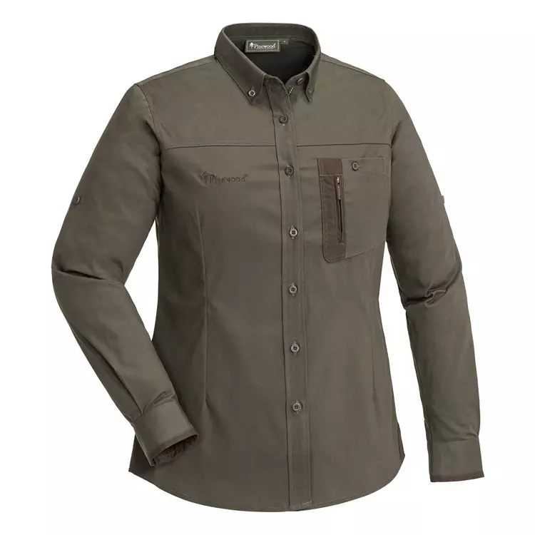 Pinewood Tiveden Insect-Stop Damenhemd, Hell Khaki 3 Pinewood Tiveden Insect-Stop Damenhemd, Hell Khaki – Bild 3