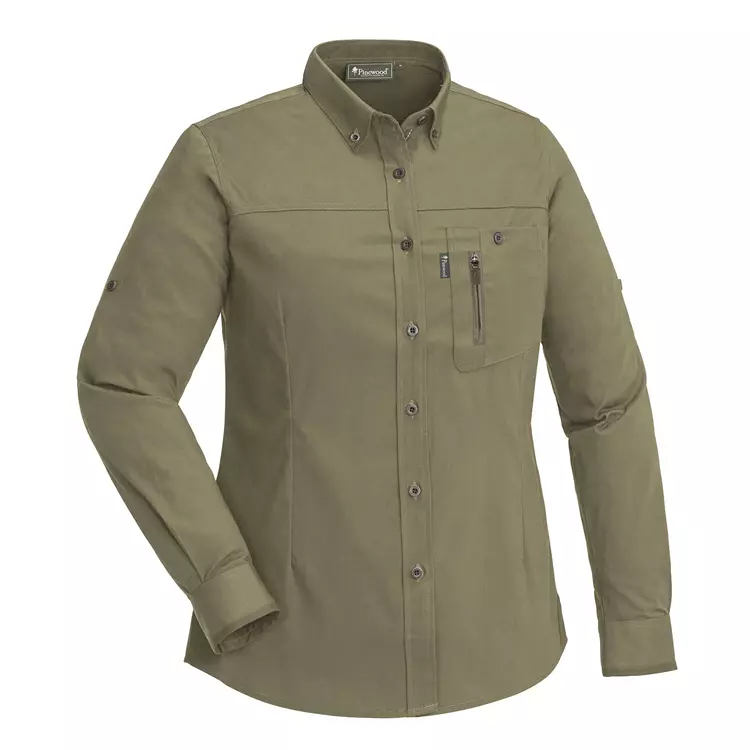 Pinewood Tiveden Insect-Stop Damenhemd, Hell Khaki 4 Pinewood Tiveden Insect-Stop Damenhemd, Hell Khaki – Bild 4
