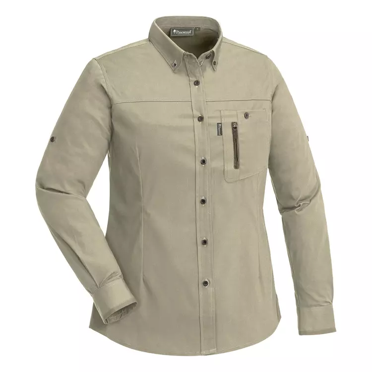 Pinewood Tiveden Insect-Stop Damenhemd, Hell Khaki 5 Pinewood Tiveden Insect-Stop Damenhemd, Hell Khaki – Bild 5