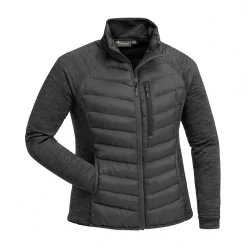 Pinewood Abisko Hybrid Powerfleece Damenjacke, Smoke Black/Dark Grey