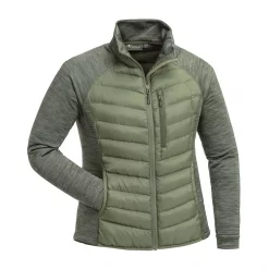 Pinewood Abisko Hybrid Powerfleece Damenjacke, Clover Green/Dark Green