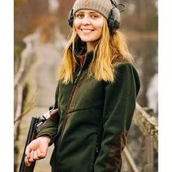 Pinewood Nydala Damen Wolljacke, Moosgrün/Wildleder Braun -Günstiges Pinewood Geschäft 129214 20