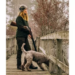 Pinewood Nydala Damen Wolljacke, Moosgrün/Wildleder Braun -Günstiges Pinewood Geschäft 129214 30