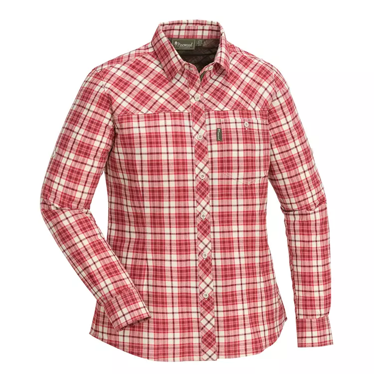 Pinewood Cumbria Damenhemd Insect-stop, Raspberry Red 1 Pinewood Cumbria Damenhemd Insect-stop, Raspberry Red