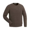 Pinewood Värnamo Crewneck Strick Pullover, Braun Melange, Herren