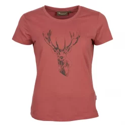 Pinewood Red Deer Damen T-Shirt, Rusty Pink -Günstiges Pinewood Geschäft 131954 10 2