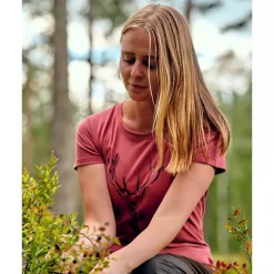 Pinewood Red Deer Damen T-Shirt, Rusty Pink -Günstiges Pinewood Geschäft 131954 40