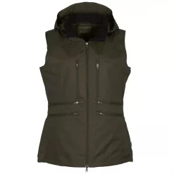 Pinewood Dog Sports Windblocker Damenweste, Moosgrün, Marron Rose