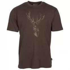Pinewood Red Deer T-Shirt, Suede Brown, Herren