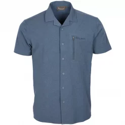Pinewood Everyday Travel Topographic Resort Kurzarmhemd, Dark Storm Blue, Herren