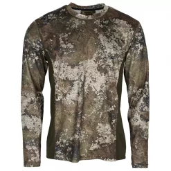 Pinewood Furudal Camou Langärmliges T-Shirt, Strata/Moosgrün, Herren