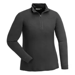 Pinewood Abisko Half-Zip Damen Baselayer Mit Merinowolle, Smoke Schwarz