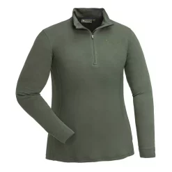 Pinewood Abisko Half-Zip Damen Baselayer Mit Merinowolle, Dark Mossgreen