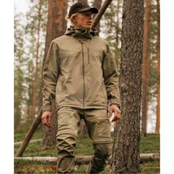 Pinewood Finnveden Hybrid Outdoorjacke, Hell Khaki, Herren -Günstiges Pinewood Geschäft 132180 20