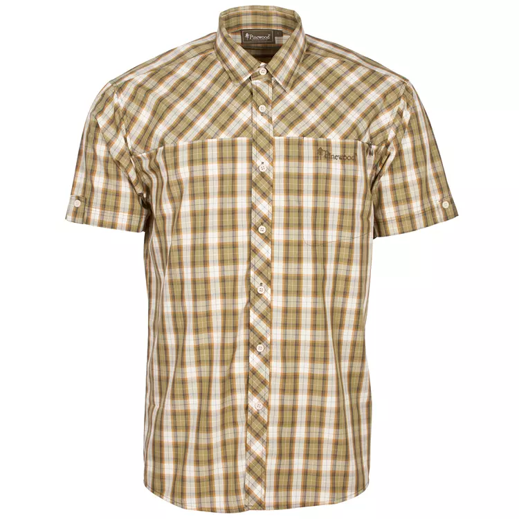 Pinewood Cliff Kurzärmeliges Hemd, Grün/Orange, Herren, Mittel Khaki/bronze 6 Pinewood Cliff Kurzärmeliges Hemd, Grün/Orange, Herren, Mittel Khaki/bronze – Bild 6