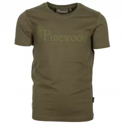 Pinewood Outdoor Life T-Shirt Fúr Kinder, Jagd Olive -Günstiges Pinewood Geschäft 132272 10 1