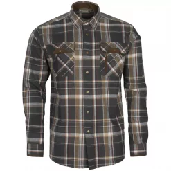 Pinewood Prestwick Hemd, Dunkelgrün/Schwarz, Herren, Mossgreen/d. Brown