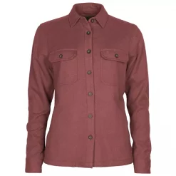 Pinewood Värnamo Langärmliges Flannell Damenhemd, Rusty Pink Rosa Melange