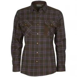 Pinewood Prestwick Exclusive Damenhemd, Dunkles Kupfer/Wildleder Braun -Günstiges Pinewood Geschäft 134521 10 2