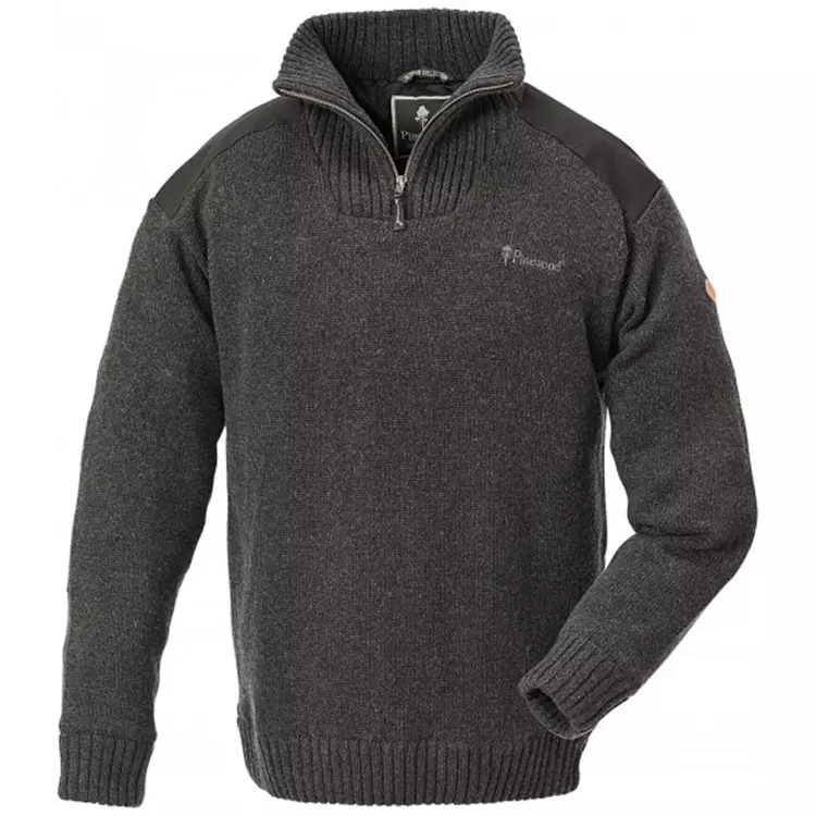 Pinewood Hurricane Strickpullover M. Membran, Dunkelgrün, Herren, Grau 3 Pinewood Hurricane Strickpullover M. Membran, Dunkelgrün, Herren, Grau – Bild 3