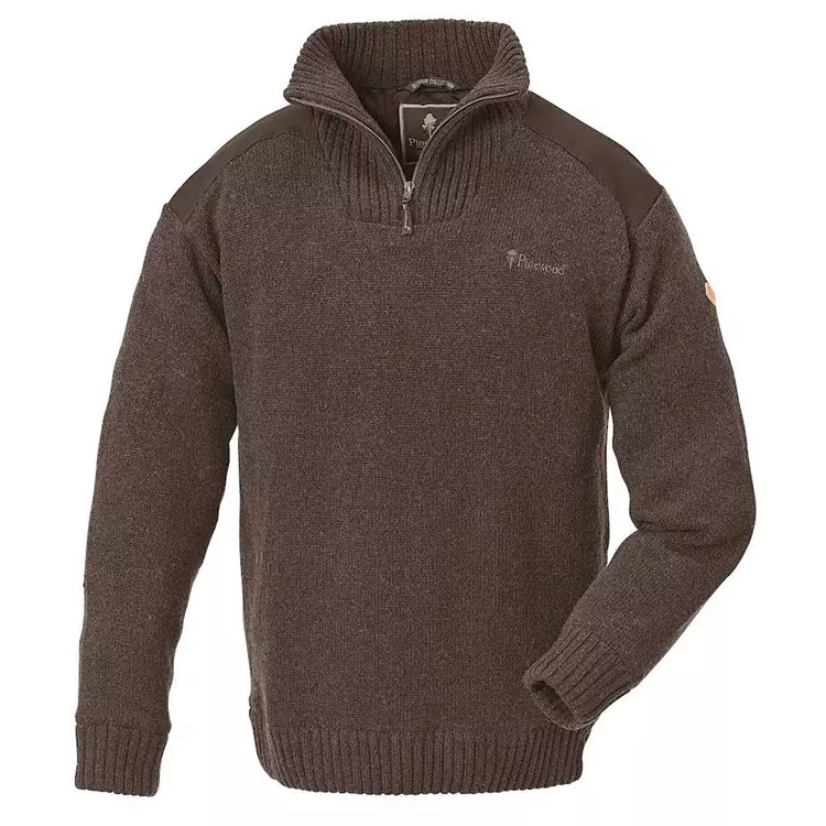 Pinewood Hurricane Strickpullover M. Membran, Dunkelgrün, Herren, Grau 5 Pinewood Hurricane Strickpullover M. Membran, Dunkelgrün, Herren, Grau – Bild 5