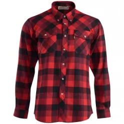 Pinewood Lumbo Flanellhemd, Rot/Schwarz, Herren